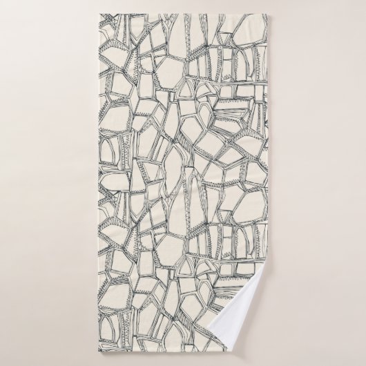 BROKEN Gunmetal in weiß Badehandtuch (Badehandtuch)