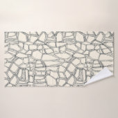 BROKEN Gunmetal in weiß Badehandtuch (Badehandtuch)