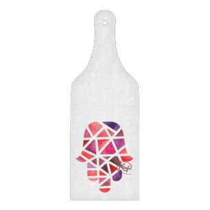 Broken Hamsa Watercolore Art Schneidebrett