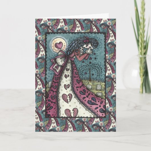 BROKEN HEARD WOCHENVALENTIN, FRIEDHOF-Leere Karte (Vorderseite)