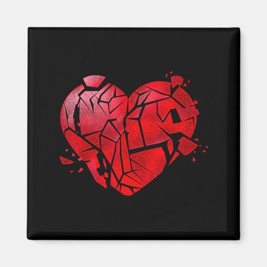 Broken Heart Anti Valentines Day Magnet (Vorne)