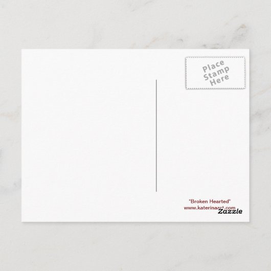 Broken Heart Boy Puppy Postkarte (Rückseite)