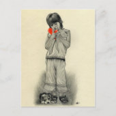 Broken Heart Boy Puppy Postkarte (Vorderseite)
