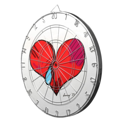 Broken Heart Dartboard Dartscheibe (Vorderseite rechts)