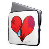 Broken Heart Laptop Sleeve (Vorderseite Links)