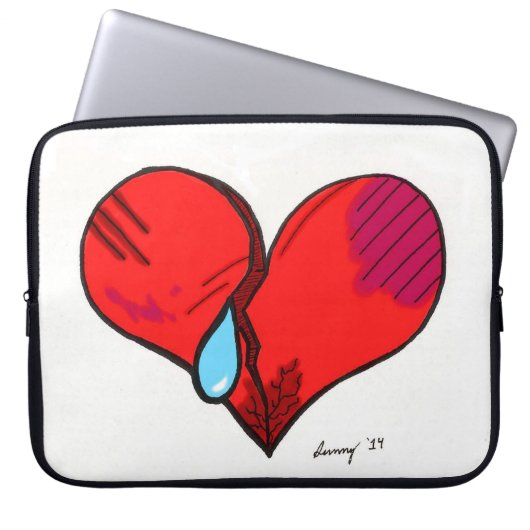 Broken Heart Laptop Sleeve (Vorderseite)