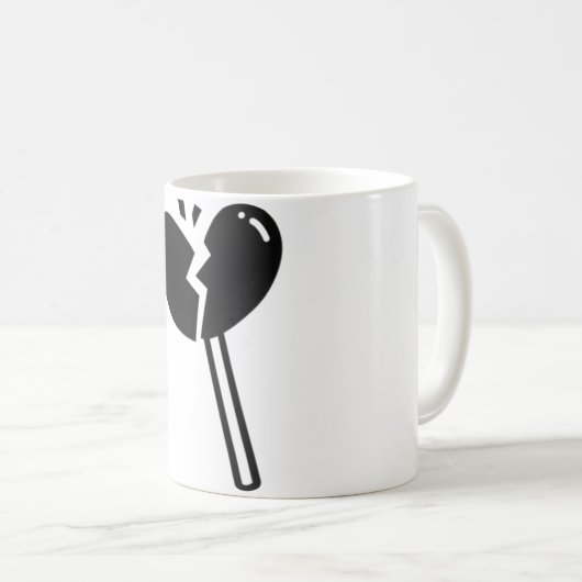 Broken Heart Lollipop Candy Kaffeetasse (VorderseiteRechts)