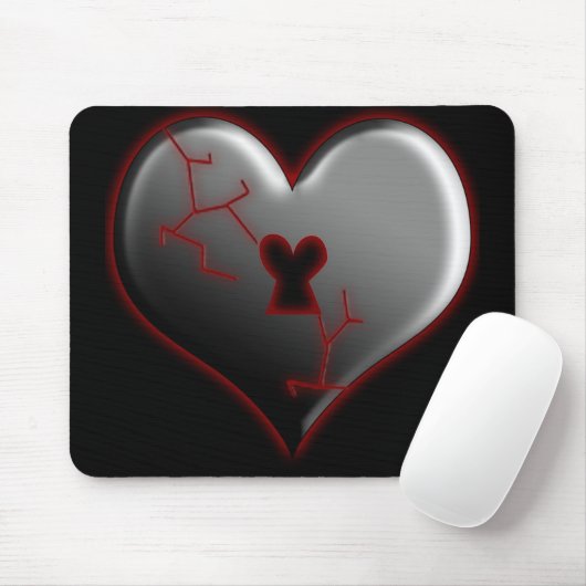 Broken Heart Mousepad (Mit Mouse)