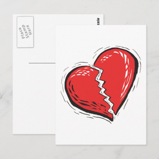 Broken Heart Postkarte (Vorne/Hinten)