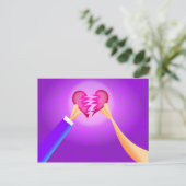 Broken Heart Postkarte (Stehend Vorderseite)