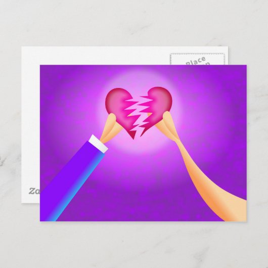 Broken Heart Postkarte (Vorne/Hinten)