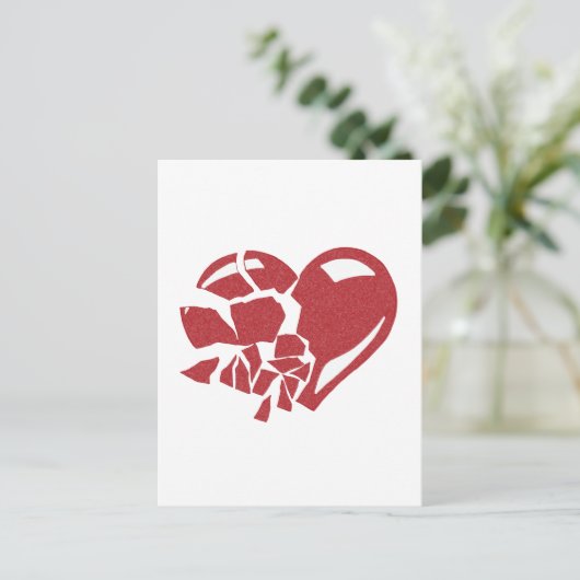Broken Heart Postkarte (Stehend Vorderseite)
