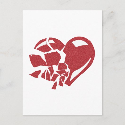 Broken Heart Postkarte (Vorderseite)