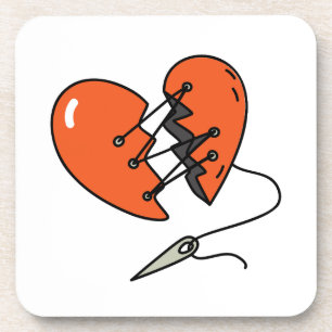 Broken Heart Red Getränkeuntersetzer