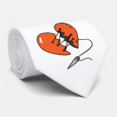 Broken Heart Red Krawatte (Gerollt)