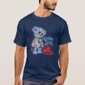 Broken Heart Teddy Bear Graphic Match Blue 4 Sneak T-Shirt (Vorderseite)