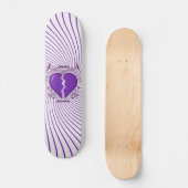 Broken Heart & Tribal Artwork:Violett: Skateboard (Vorderseite)