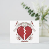Broken Heart & Tribal Graphics: Postkarte (Stehend Vorderseite)