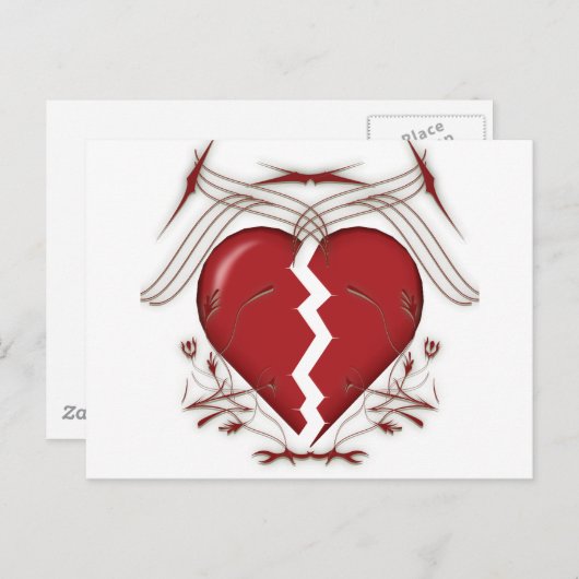 Broken Heart & Tribal Graphics: Postkarte (Vorne/Hinten)