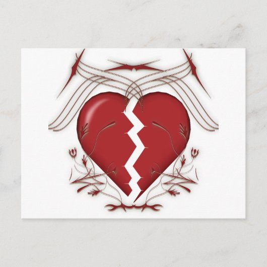 Broken Heart & Tribal Graphics: Postkarte (Vorderseite)