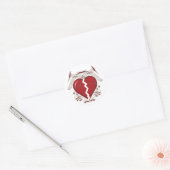 Broken Heart & Tribal Graphics: Runder Aufkleber (Umschlag)