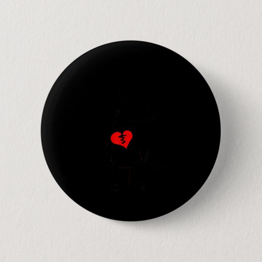 Broken Heart Valentine Button (Vorderseite)