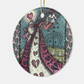 BROKEN HEARTED WOPING VALENTINE, FRIEDHOF GOTH KERAMIK ORNAMENT (Links)