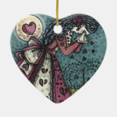 BROKEN HEARTED WOPING VALENTINE, FRIEDHOF GOTH KERAMIK ORNAMENT (Hinten)