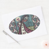 BROKEN HEARTED WOPING VALENTINE, FRIEDHOF GOTH OVALER AUFKLEBER (Umschlag)