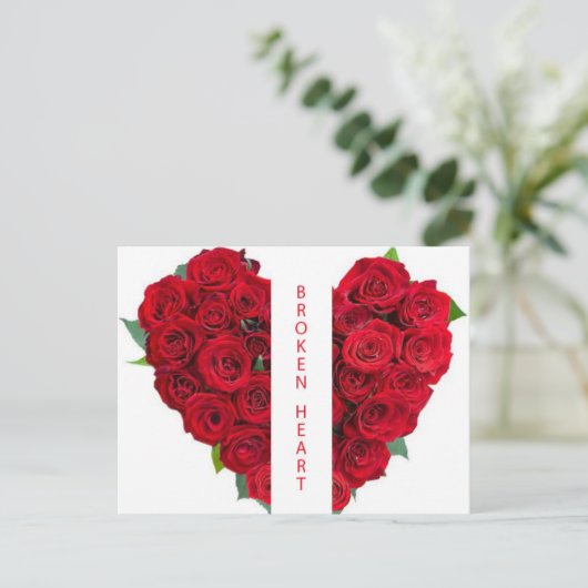 BROKEN HERART POSTKARTE (Stehend Vorderseite)