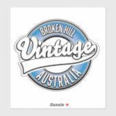 Broken Hill australia Vintages Logo. Aufkleber (Blatt)