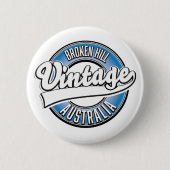 Broken Hill Australien Vintage Style Logo. Button (Vorderseite)