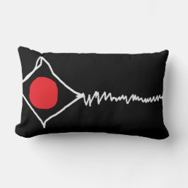 "Broken Kite" Schwarzer Akzent Pillow Lendenkissen