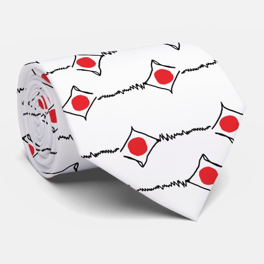 "Broken Kite White" Krawatte (Gerollt)