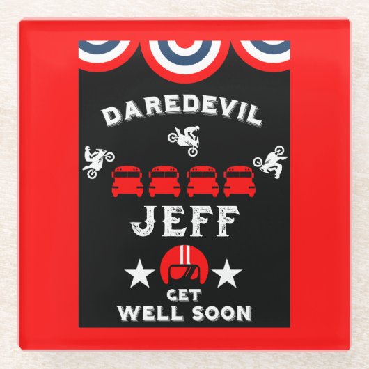 Broken Leg Clumsy Person wird gut Glasuntersetzer (Vorderseite)