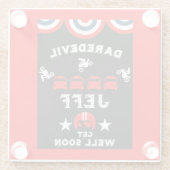 Broken Leg Clumsy Person wird gut Glasuntersetzer (Rückseite)