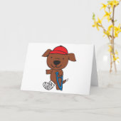 Broken Leg Dog Karte (Gelbe Blume)