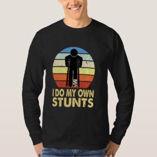 Broken Leg Injury Ankle Knee Funny Get Well bald G T-Shirt