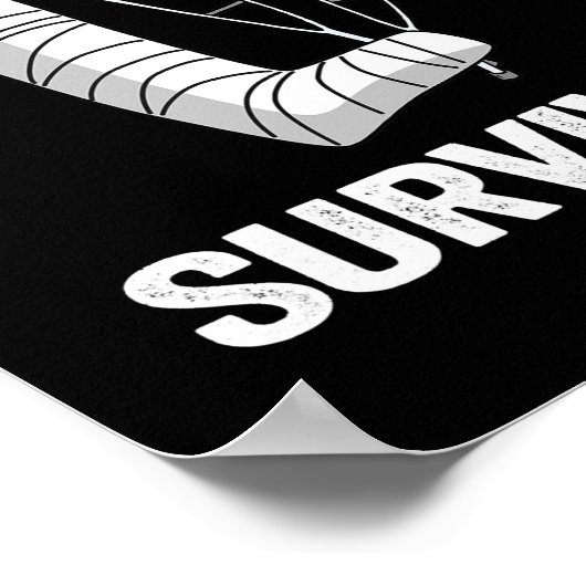 Broken Leg Survivor wird gut verletzen gebrochenes Poster (Ecke)