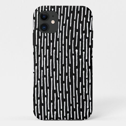 Broken Lines - weiß auf schwarz Case-Mate iPhone Hülle (Rückseite)