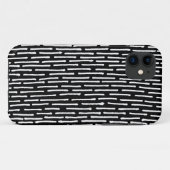 Broken Lines - weiß auf schwarz Case-Mate iPhone Hülle (Rückseite (Horizontal))
