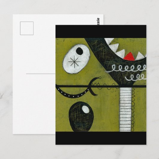 Broken Martini Glass Postcard Postkarte (Vorne/Hinten)