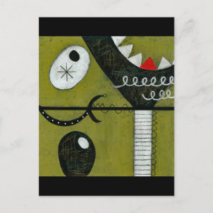 Broken Martini Glass Postcard Postkarte