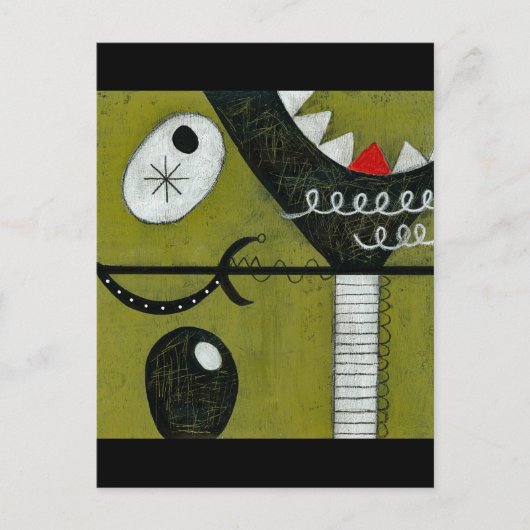 Broken Martini Glass Postcard Postkarte (Vorderseite)