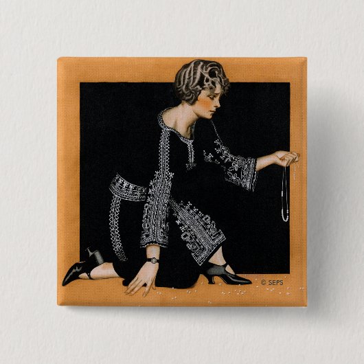 Broken Pearl Necklace Button (Vorderseite)