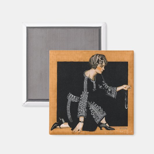 Broken Pearl Necklace Magnet (Vorderseite/Rückseite)