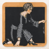 Broken Pearl Necklace Rechteckiger Pappuntersetzer (Vorderseite)