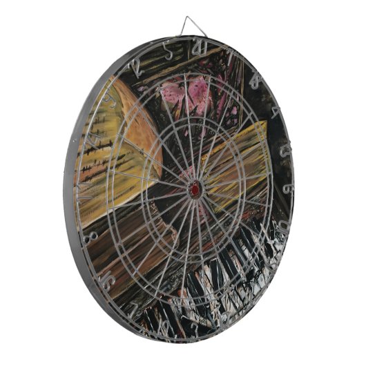 Broken Piano Dartscheibe (Vorderseite Links)