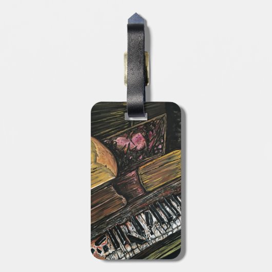 Broken Piano Gepäckanhänger (Rückseite vertikal)