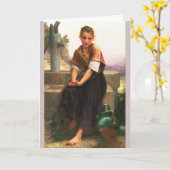 Broken Pitcher von Bouguereau Karte (Gelbe Blume)